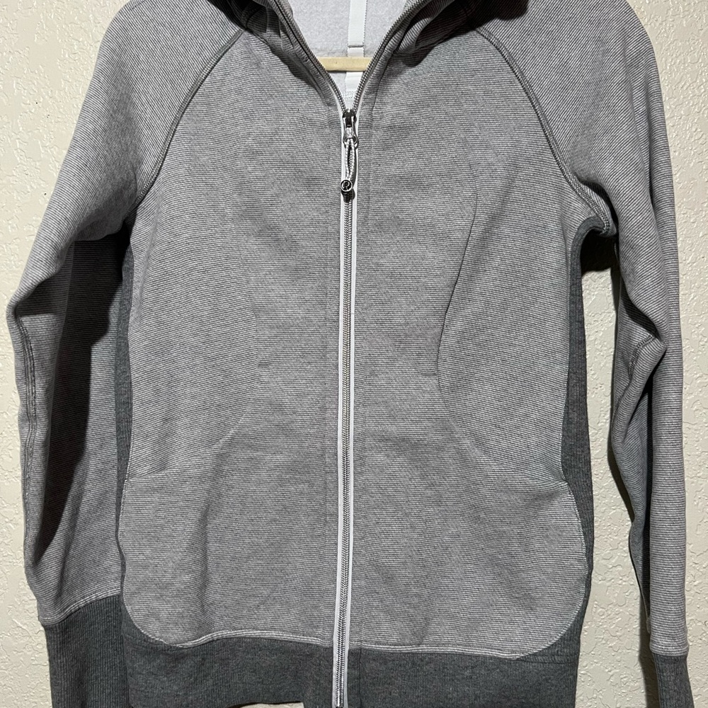 lululemon Gray Zip-Up Varsity Jacket size 4